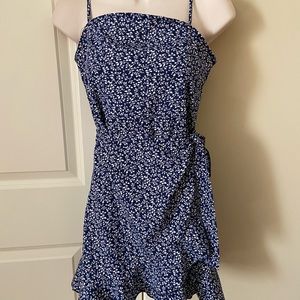 Girls Navy/White Floral Sundress